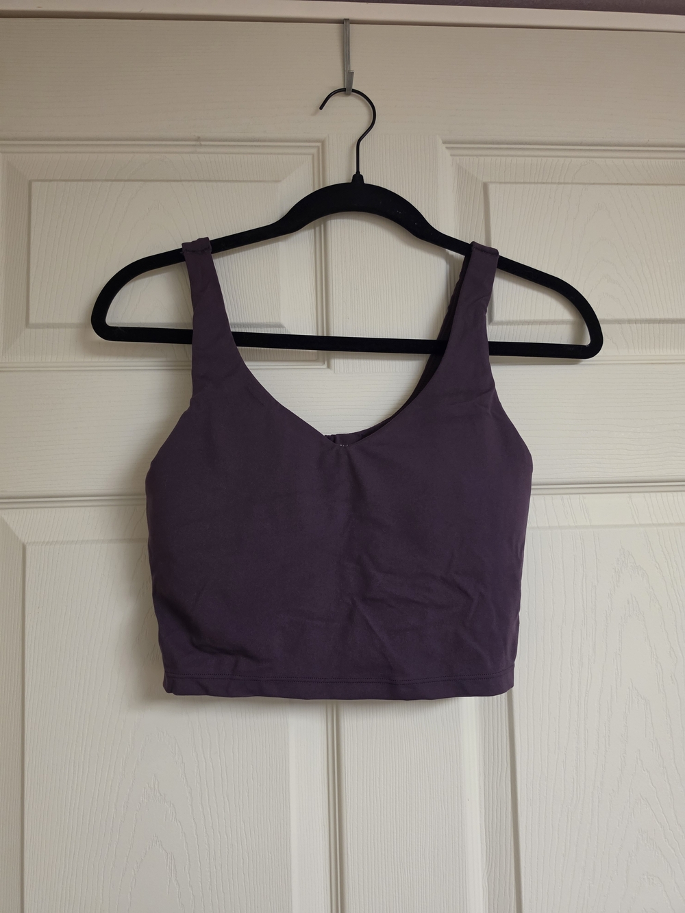 aerie Deep Purple Scoop-Neck Crop Sports Bra